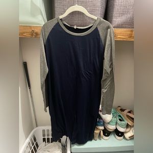 Navy and Grey Tshirt Dress